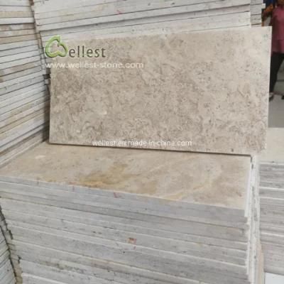 Antiqued Old Filled Walnut Travertine Paver Tile
