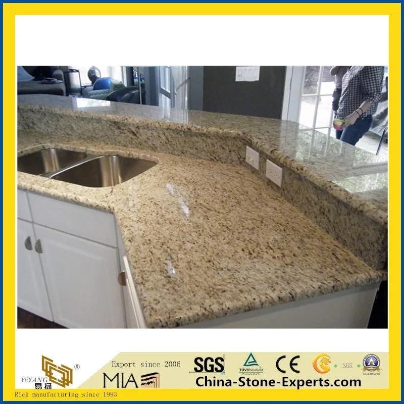 Polished Giallo Ornamental Yellow Natural Granite for Kitchen Island/Countertops Wholesale