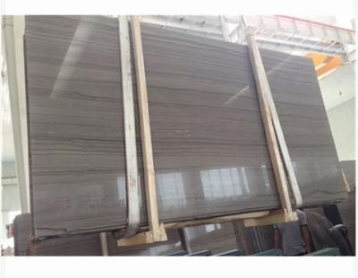 Athens Grey/White/Brown Wooden Stone Marble Slabs Floor Tiles for Kitchen/Countertop/Bathroom