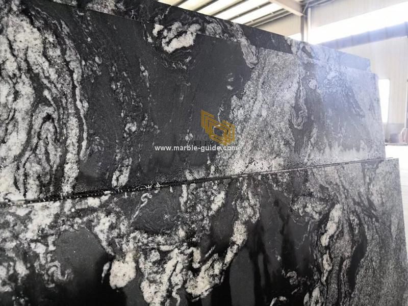 Polished/Leather Black Granite Slabs for Floor Tile Kitchen/Countertop/Vanity Top