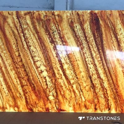 Interior Building Stone Polished Translucent Yellow Alabaster Home Wall Panel