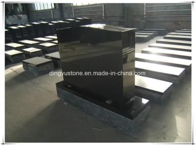 Shanxi Black Serp Top American Gravestone Monument Tombstone in Cemetery