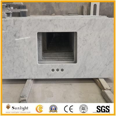 Carrara White Countertops, Solid Surface Marble Bathroom Vanity Tops