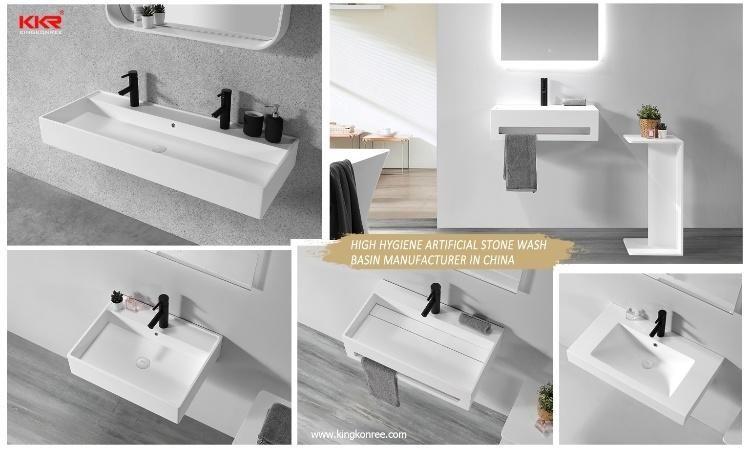 Solid Surface Ramp Marble Wall Hung Basin
