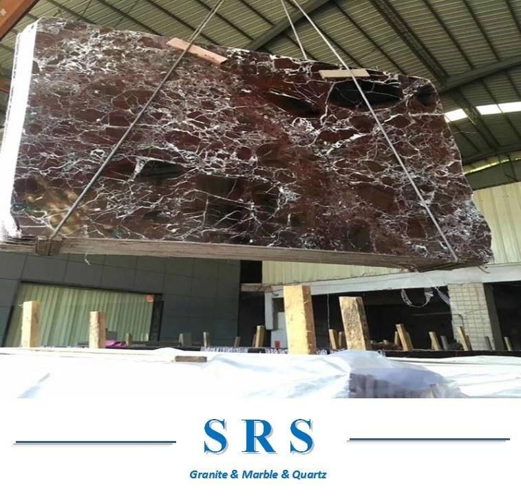 Natural Stone Rosso/Rosa Levanto Purple Color Marble for Projects, Distributing, Floor Tile, Border, Wall Skirting, Moulding