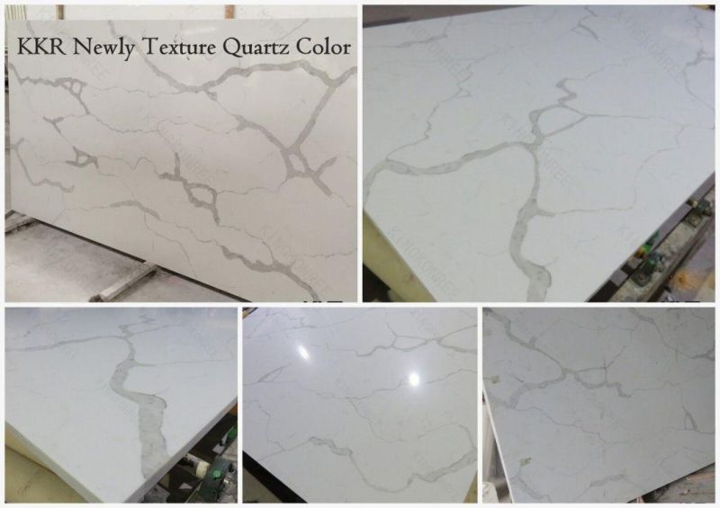 Kingkonree Artificial Stone Engineer Quartz Stone Slab for Floor Tile