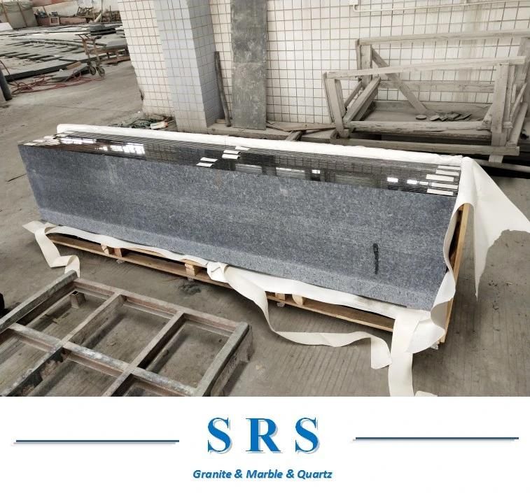 Solid Surface Natural Stone Granite Blue Pearl Granite Countertop with Sraight Nose, Bullnose, Ease Edge