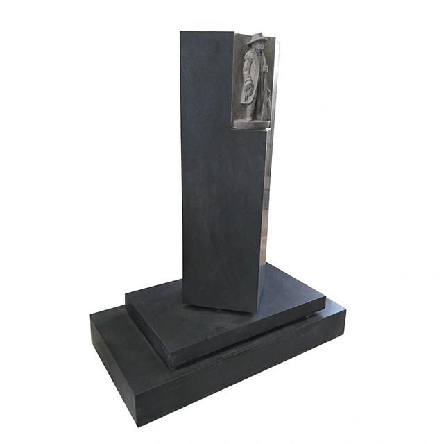 Custom G654 Black Granite Funeral Tombstone for Graveyard