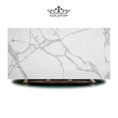 Calacatta Fred Bathroom Vanity Wall Panels Kitchen Countertops Island Worktop Table Tops Artificial Stone Tiles Quartz Slabs