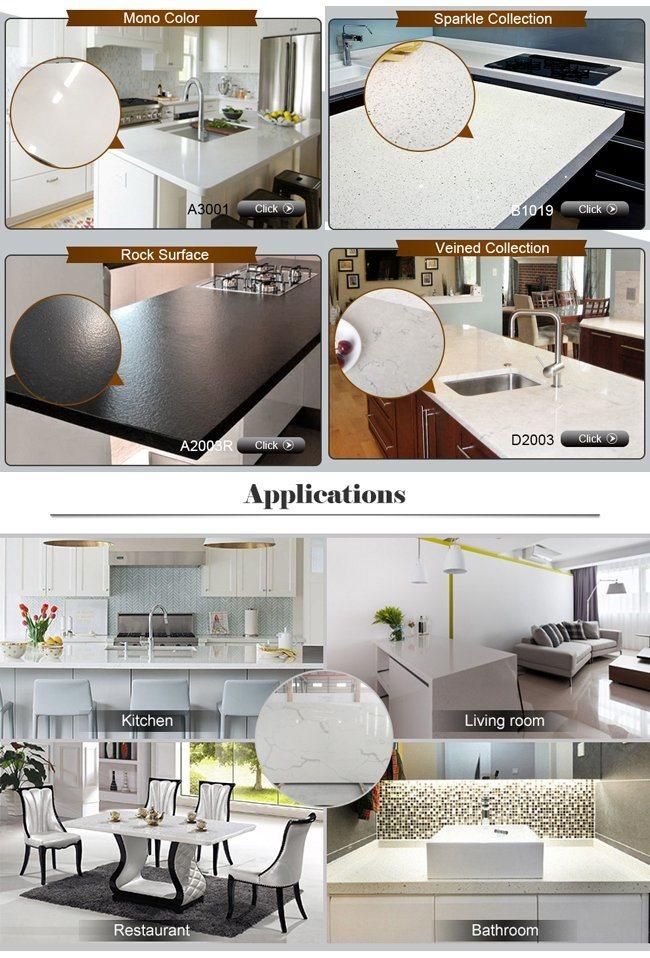 Orange Grains Artificial Quartz Countertop for Sale