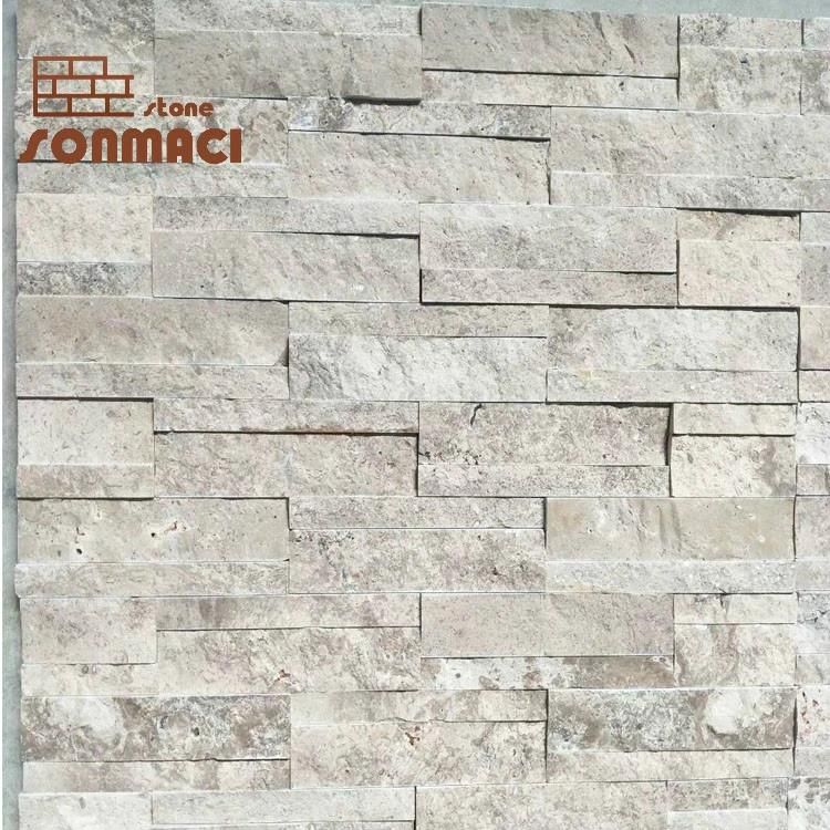 Beige Travertine Natural Stone Wall Cladding Slate