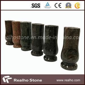 Black Granite Vases for Tombstones Cemetery Headstone