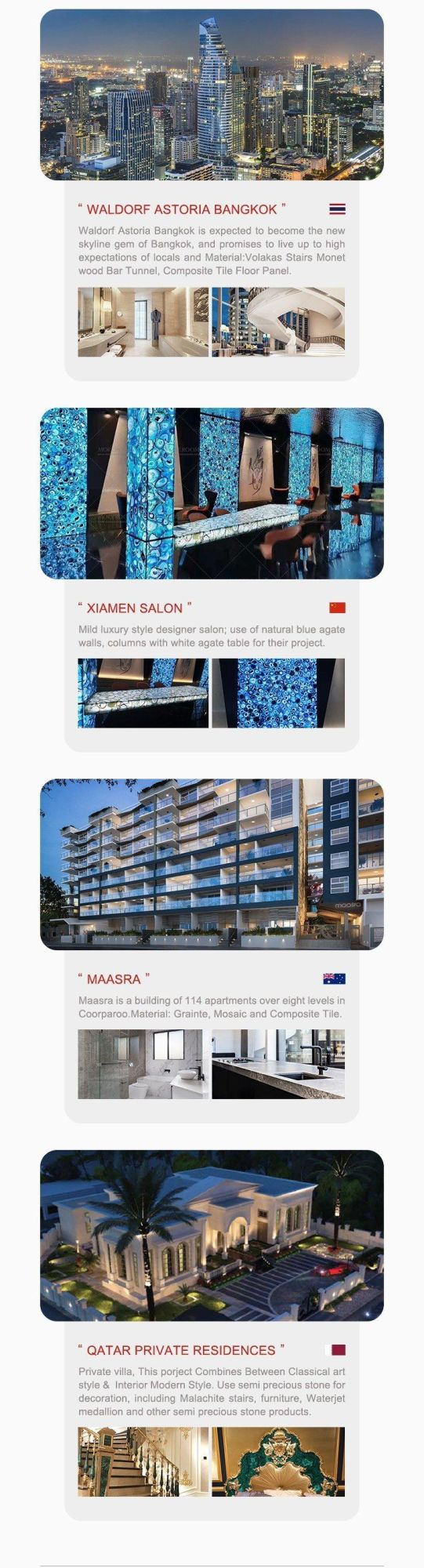 Luxury Translucent Backlit Gemstone Blue Agate Semi Precious Stones Residential Design Background Wall Kitchen Island Bar Countertop