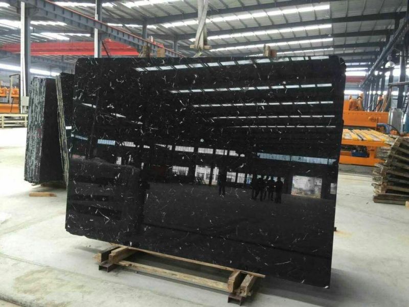 Cheap White Ice with Black Color Marble /Countertos /House Decoration