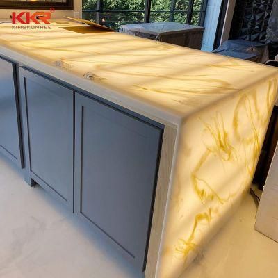 6mm Thick Thin Translucent Artificial Acrylic Stone Solid Surface Artificial Onyx