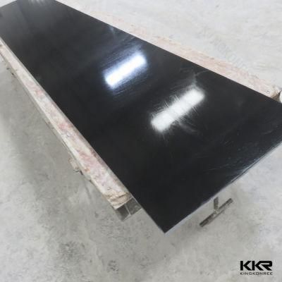 Black Color Acrylic Solid Surface Artificial Stone Marble Vein Solid Surface Sheet