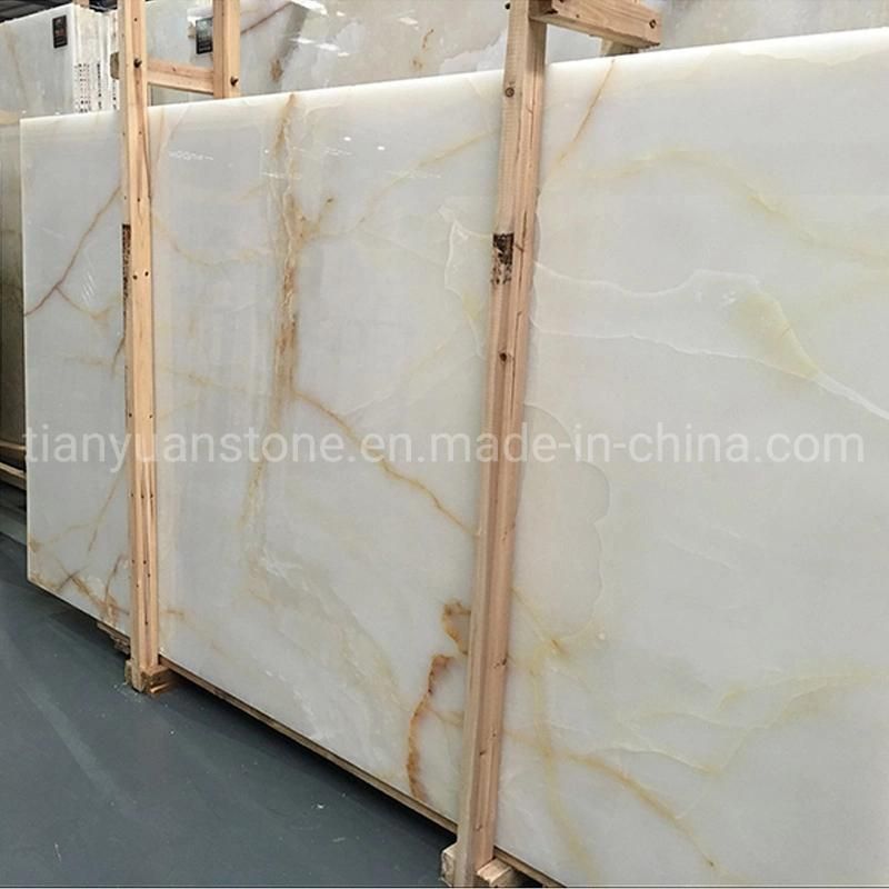 White Onyx Marble Polaris Marble Jade Natural Stone for Kitchen Top