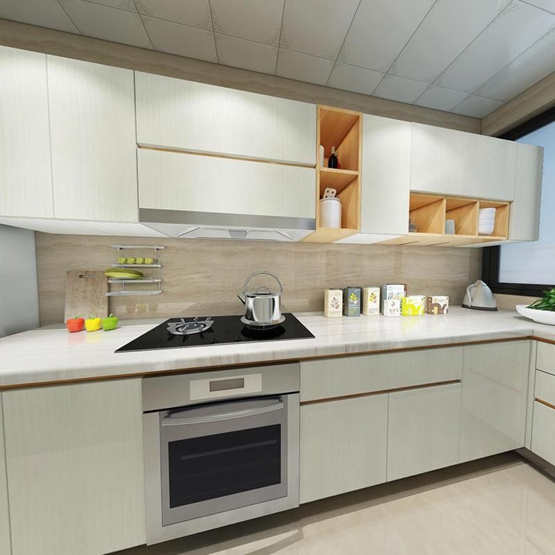 Factory Outlet Customizable Living Room Furniture Horizontal Stripes Eurasian Wood Grain Drawers Top Kitchen Countertops