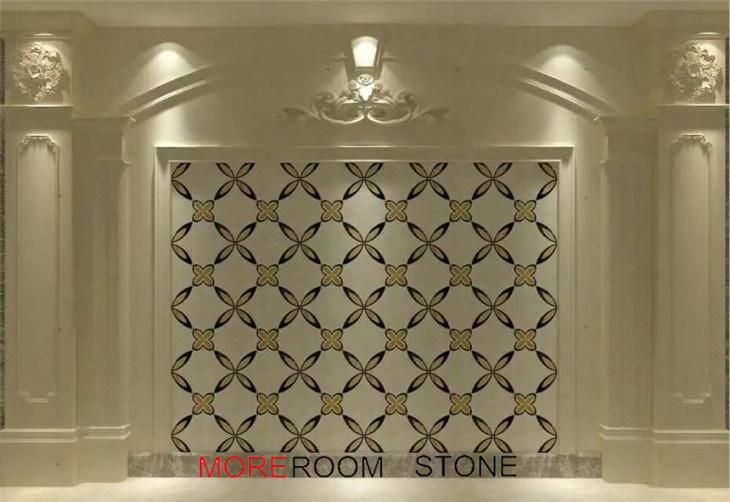 Natural Marble Flower Water Jet Marble Tile Pattern