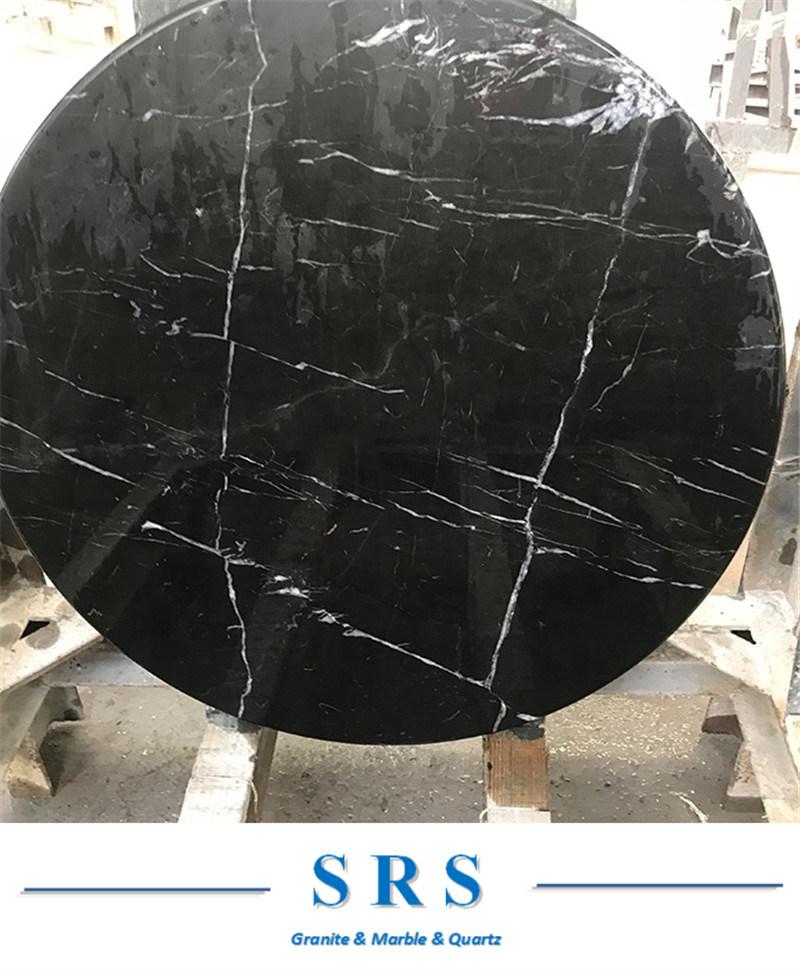 Buliding Material Black Nero Marquina Slab Marble for Kitchen/Bathroom/Wall/Floor Tile/Stair/Thread