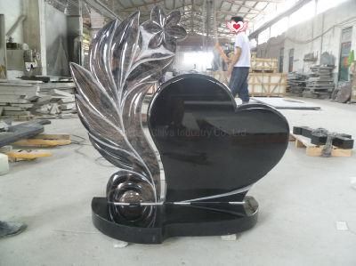 Grave Stone Wholesale Black/White/Grey Granite Cheap Angel/Heart/Butterfly Monuments Headstones Tombstones