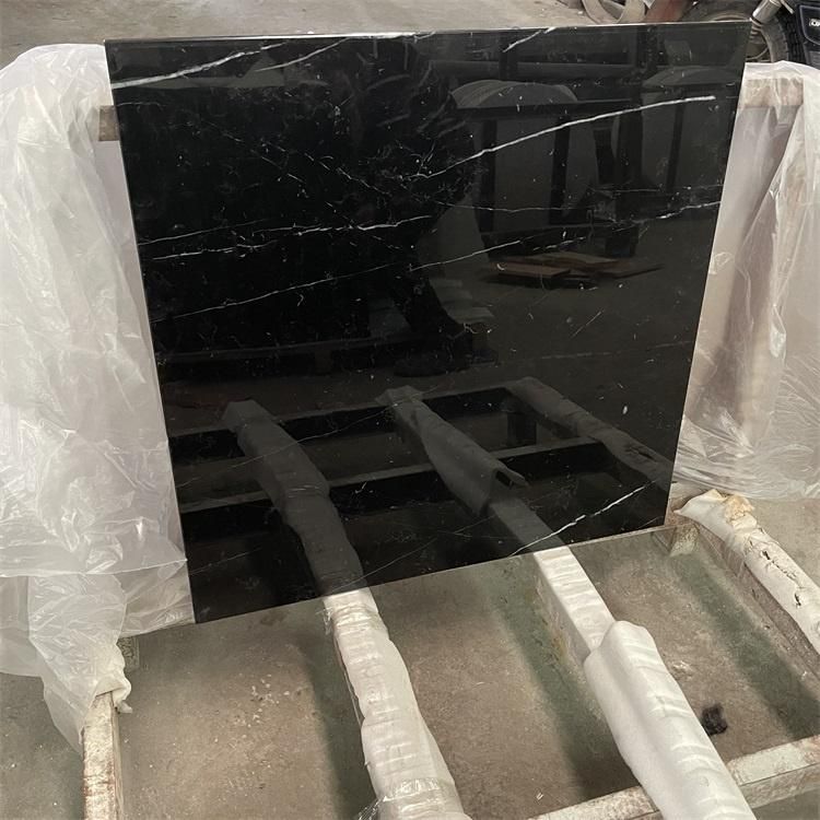 2022 New Arrival China Black Nero Marquina Marble Top Coffee Shop Table