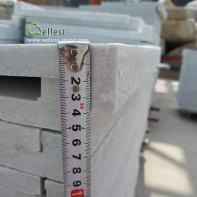Ql309 Straight L Shape Coping Tile White Quartzite, Internal Corner Drop Face Swimming Pool Tile
