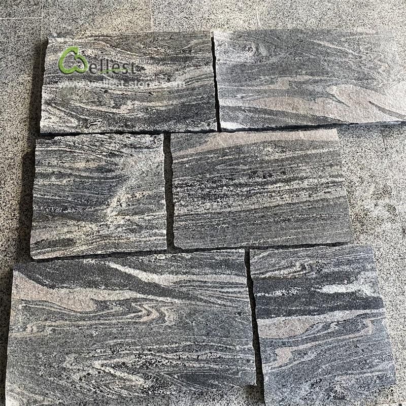 Hot Sale Natural New Santiago Grey with Beautiful Vein Granite Paver Tile with Anti-Slip Finishing