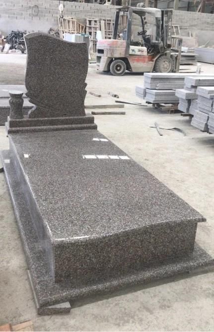 Black/Grey/Dark Grey/Pink Color Granite Open Book Tombstone with Different Designs