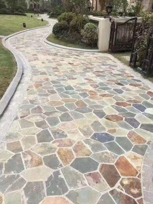 Natural Stone Flagstone with Mesh Backing for Paving Rustic Slate