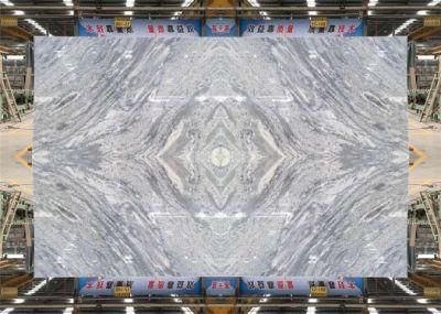 Bookmatch Blue Marble Porcelain Slab for Kitchen Table Island Bathroom Countertop