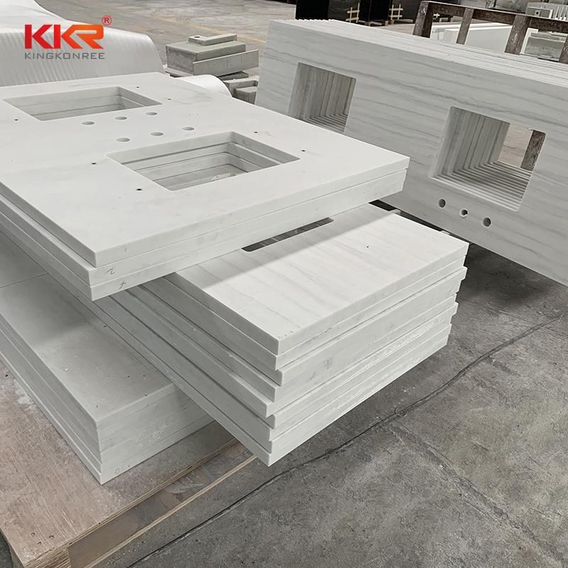 Resin Stone Bathroom Vanity Top Marble Vanity Top with Seamless Joint Sink and Wash Basin