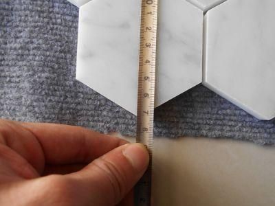 Cool Carrara White Marble Mosaic Wall Panel
