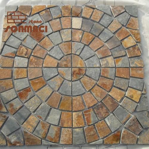 Irregular Slate Patio Stones Paver on Mesh for Sale