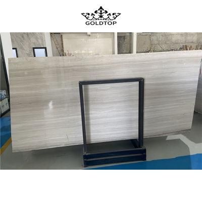 Natural Stone Cut Size Polished White Wood Marble for Floor Tiles/Tabletop /Wall Tiles/Countertop/Slab Tiles