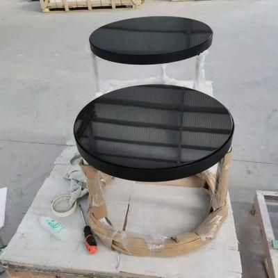 Black Coloured Quartz Stone Top Dining Tables Quartz Countertop Table Top