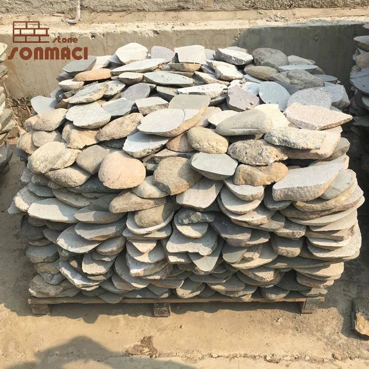 Natural Sliced Big Pebbles Masonry Loose Stone Veneer