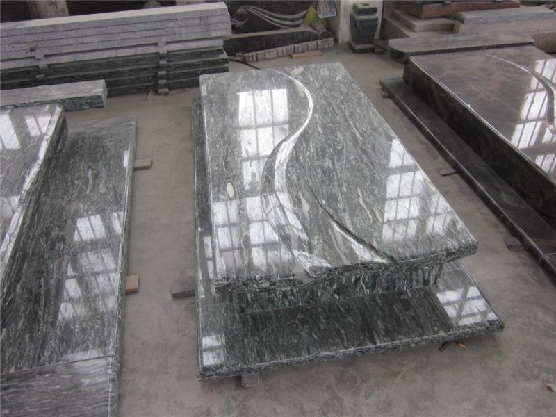 Poland Tombstone and Monuments Gravestone Granite Multicolor Green Granite
