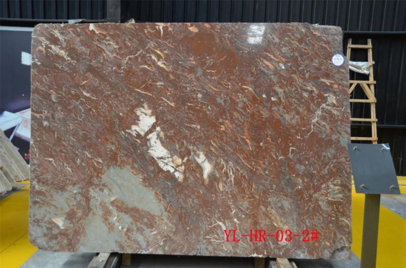 Hotsale Chinese Polished Red Coral Marble Slabs