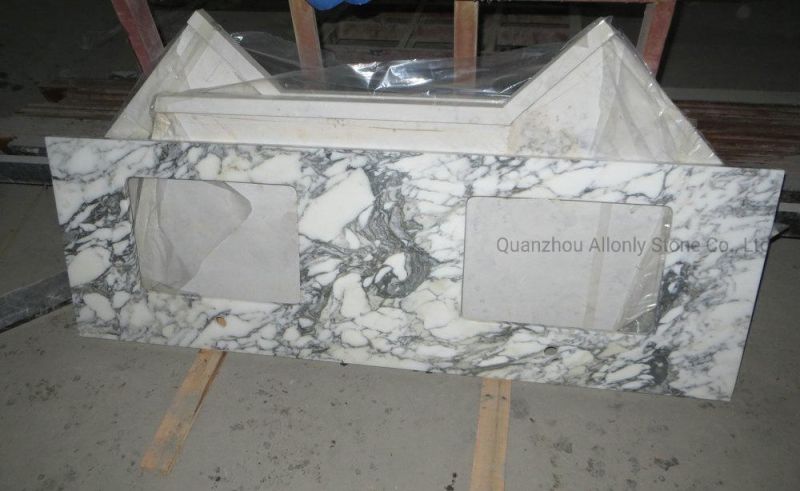 Italy Kitchen and Bathroom Arabescato Corchia Marble Vanity Top