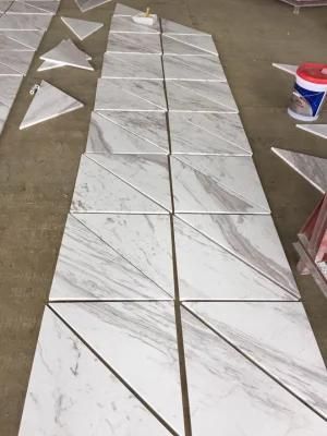 White Veins Volakas Marble Tiles for Projects Customerized