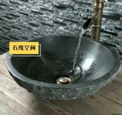 Chinese Blue Limestone Basin Sink Polished Marble for Bathroom, Kitchen