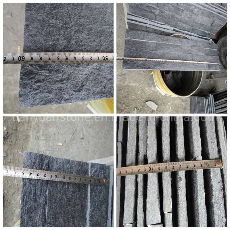 Black Quartzite Culture Stone Panel for Decoration Wall Ledge Stone Tile