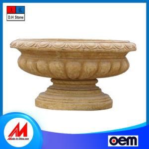 Customizable Garden Decoration Granite Flower Pot / Stone Flower Pot