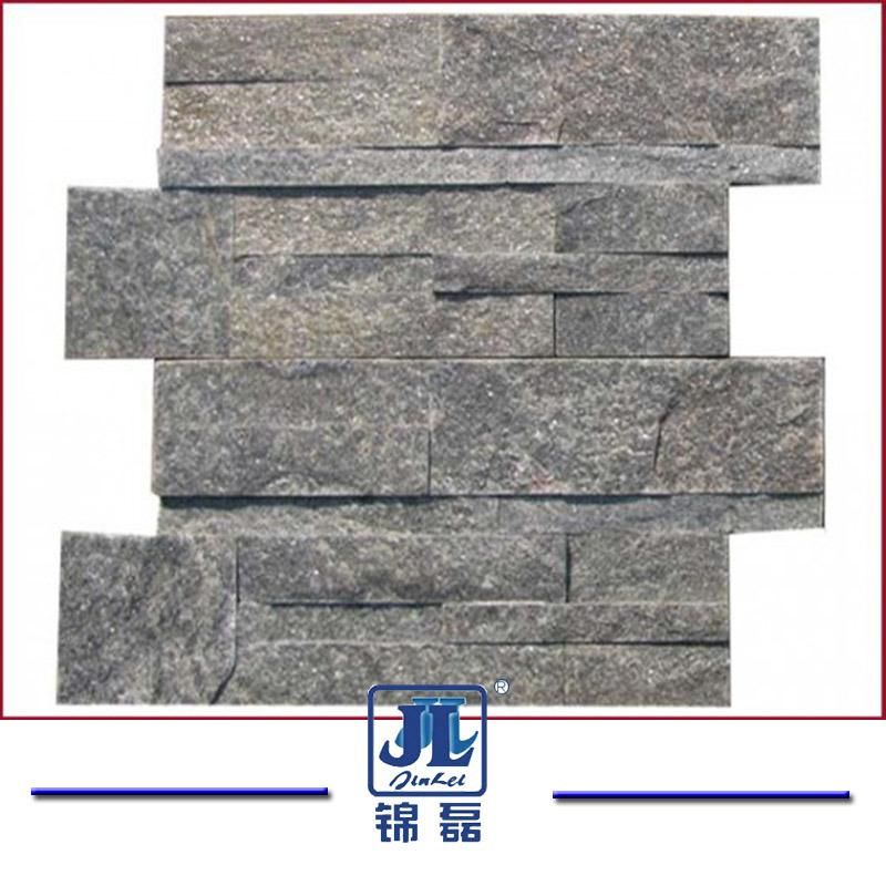 Natural Black/ Grey/White/Rusty/Pink/Green Quartzite Nature Culture Stone Stacked Slate for Wall Panels 18 X35mm