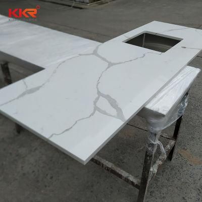 Customized Corian White Solid Surface Kitchen Countertop