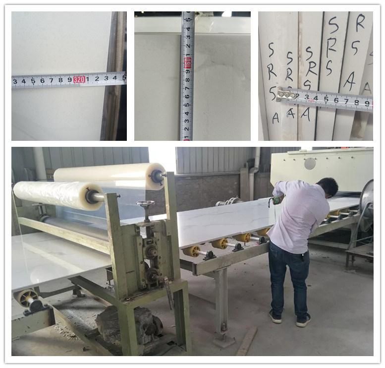 Artificial Calacatta White Quartz Various Veins Type for Wall Countertop Interior Decoration
