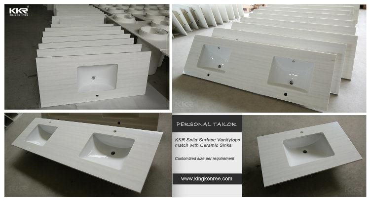Prefab Stain Resistant Quartz Artificial Stone Vanity Top
