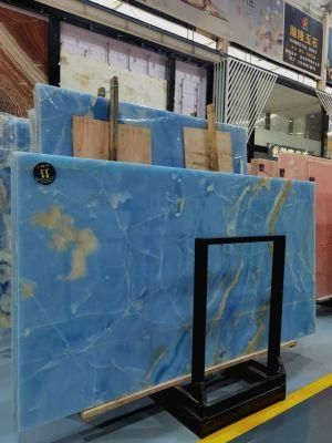 Blue Onyx Marble Slab for Luxury Decoration