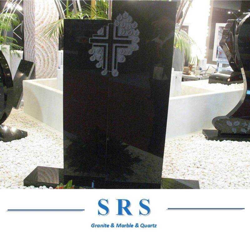 Polished Natural Light Grey Granite Headstone for Cemetry and Memorial